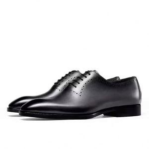 Zapatos Formales de Negocios para Hombre, Estilo Primavera-Otoño, con Cordones, Impermeables, Transpirables, que Aumentan la Altura, de Alta Gama, para Bodas - Product Image 2