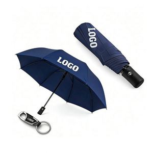 Parapluie pliant de haute qualité avec protection UV, ouverture manuelle, logo personnalisé, idéal pour les cadeaux promotionnels d'entreprise - Product Image 1