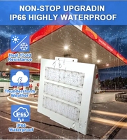 Projecteur LED extérieur super lumineux 200W 24000lm IP65 en aluminium pour jardins, stations-service, entrepôts et garages - Design carré