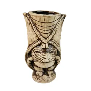 Tiki Mug Vintage X Mata anggrek Hawaii cup Keramik vintage, hadiah bintang & Kerajinan