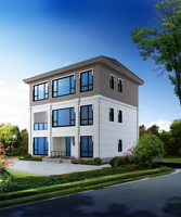 Kit de maison préfabriquée de luxe modulaire, style moderne, économique, pour villa, hôtel, maisonnette ou chalet de vacances