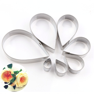 7 pièces Rose fleur en acier inoxydable Fondant Cutter Kit pâtisserie biscuit décoration moule bricolage gomme pâte <span class=keywords><strong>sucre</strong></span> artisanat accessoires de cuisson - Product Image 2