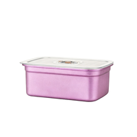 600ml Pure Titanium Voedselveilige Vacuüm Afsluitbare Vershoudbox voor Fruit, Bento Box, Koelkast, Titanium Voedselcontainer voor Afhaalmaaltijden