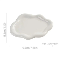 Plateau de rangement pour bijoux sculpté simple, formes de nuages créatives, électroplaqué, multifonctionnel, portable, pour l'affichage de bijoux, boucles d'oreilles, bagues