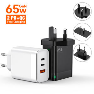 <span class=keywords><strong>Chargeur</strong></span> PD3.0 rapide 65W de haute qualité avec protection OCP à 3 ports pour <span class=keywords><strong>prise</strong></span> UK/EU/US en gros pour téléphones mobiles - Product Image 1
