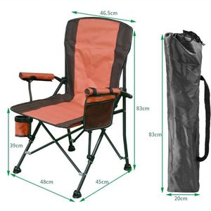 Chaise pliante d'extérieur légère et rétractable en métal à motif bois, idéale pour la plage et le camping, vente en gros - Product Image 1