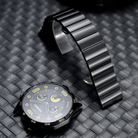 Bracelet de montre en titane de luxe 22 mm avec revêtement DLC, attache rapide, bracelet métallique intelligent à maillon unique