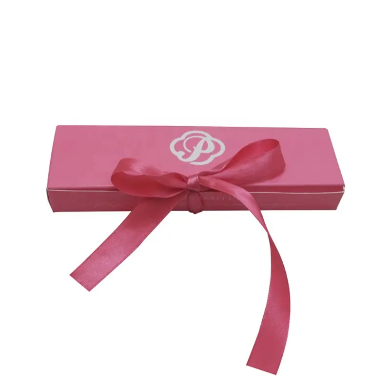 Vendita diretta prezzo di fabbrica Design personalizzato all'ingrosso eco-friendly rosa estensione dei capelli scatola di carta con nastro parrucca scatola