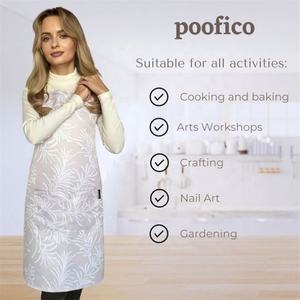 Tablier de cuisine en polyester imperméable à l'huile avec logo personnalisé Tablier de cuisine de chef avec poches - Product Image 2