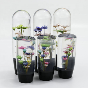 2025 nouveau Design universel JDM BR cristal clair vraie fleur pommeau de levier de vitesse manuel manette de vitesse adaptée à toutes les voitures - Product Image 1