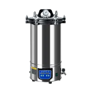 Precio de Venta caliente 18L 24L Litro Laboratorio médico Esterilizador de vapor portátil de alta temperatura Autoclave portátil