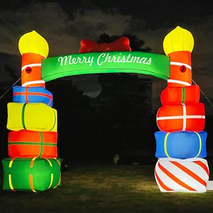 Arche gonflable de noël, événements en plein air, fête de <span class=keywords><strong>vacances</strong></span>, arche de décoration de noël, arche d'entrée gonflable - Product Image 3