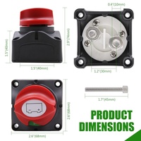 Interrupteur de déconnexion de batterie 12V-48V interrupteur de coupure de batterie marine étanche maître pour voiture bateau RV ATV UTV véhicules