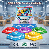 Cubo Mágico Saltador Multijugador con Sensor de Movimiento, Juego Interactivo de Salto con Luces LED, Tapete de Juego Arcade para Parques Infantiles Interiores y Centros de Entretenimiento Familiar