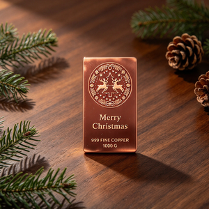Barra de Cobre Puro 99.9% en Forma de Árbol de Navidad de 1 kg, Adorno Navideño para Decoración de Mesa en Fiestas - Product Image 3