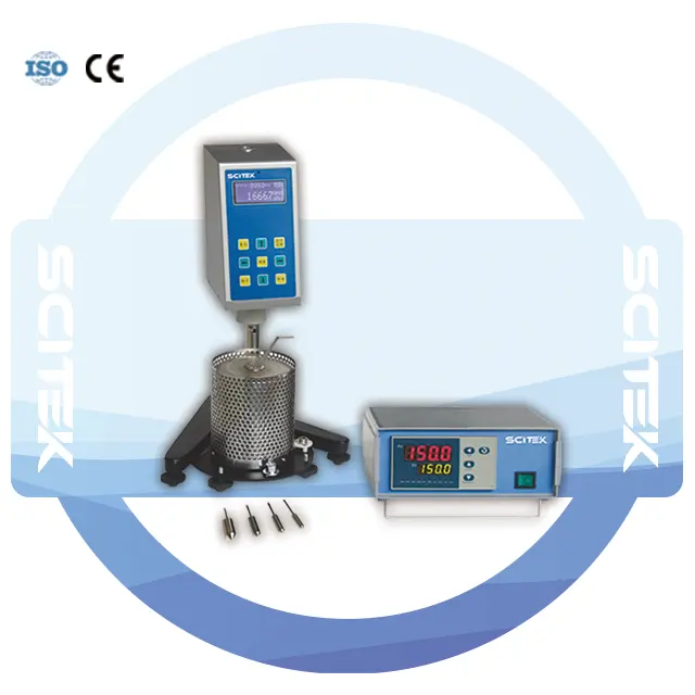 Scitek kỹ thuật số nhiệt độ cao bị đo độ nhớt trực tiếp hiển thị các dữ liệu đo lường bị đo độ nhớt
