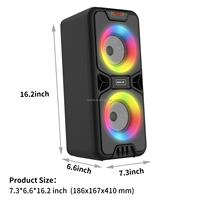 Sistema de Sonido Estéreo Profesional para Cine en Casa, Portátil, con Altavoz Inalámbrico LED RGB de 4 Pulgadas y 5.2 Canales, Audio de Alta Calidad (B86)