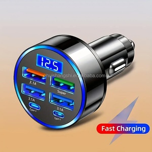 Cargador de Coche USB C 6 en 1, Adaptador de Vehículo de Carga Súper Rápida para iPhone, Samsung, Oppo, Vivo, Productos de Tendencia 2025, Novedades - Product Image 4