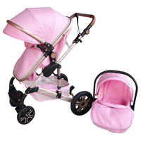Nouveau-né Wagon Poussettes Bébé Landau Buggy Poussettes Kinderwagen 3 en 1 Siège De Voiture Landaus Système De Voyage Poussette pour Tollder