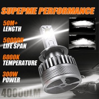 Lampu LED Chenlang Super Power 300W 40000LM untuk Lampu Depan Mobil Luces Canbus Lampu Sorot Tinggi Rendah H4 H11 9005 9006 Lampu Depan LED H7