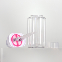 Bouteille pompe en plastique PET à double compartiment 250ml+250ml, distributeur de shampoing et d'après-shampoing, emballage de lotion