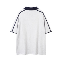 T-shirt à manches courtes style été 2025 pour hommes 100% coton incrusté Patchwork col rabattu Jersey pour Polo Sports
