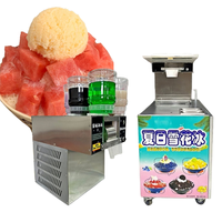 Machine à glace coréenne à flocons de neige pour smoothies aux fruits (poire, dattes rouges, banane) et lait