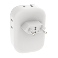 Adaptateur de voyage de vente chaude avec 4 prises US 2C + 1A Inde Type D Plug Single Country Plug Chargeur pour ordinateur portable et appareil photo Fonction PD
