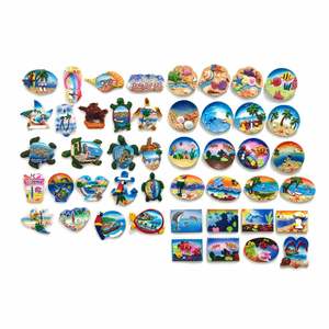 Imán de Recuerdo de Santorini con Diseño Personalizable, Adorno de Resina 3D de Casa Griega para Refrigerador - Product Image 5