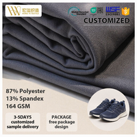 Tissu en maille polyester élasthanne haute élasticité, écologique, résistant aux déchirures, séchage rapide, couleurs personnalisées, OEM/ODM, livraison rapide pour le sport