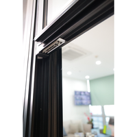Fenêtres coulissantes verticales à double battant en aluminium NFRC AMJ Modern Frame, grandes ouvertures, pour maisons contemporaines