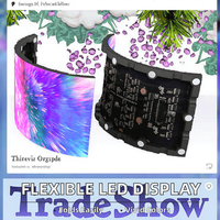 Écran vidéo flexible numérique LED anti-reflet P4mm, panneaux modulaires souples pliables et incurvés, écran intelligent couleur pleine résolution, vente flash