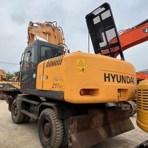 รถขุดไฮดรอลิก Hyundai 210W-7 ขายตรงจากโรงงาน ชั่วโมงการทำงานต่ำ รถขุดล้อยางมือสอง Hyundai210W-7 - Product Image 3