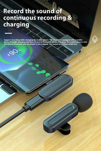 Microphone Lavalier Sans Fil SX25 Mini 2.4G pour Podcast et Diffusion en Direct avec Surveillance en Temps Réel et Réduction du Bruit (Charge en Parallèle) - Product Image 3