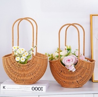 Panier de rangement multifonction en rotin PP tressé à la main, pour la maison, le jardin, décoration moderne, arrangement floral, paniers cadeaux pour mariage
