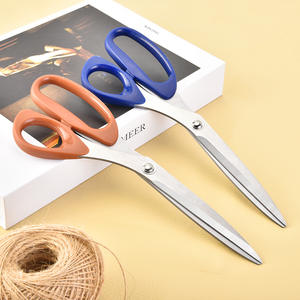 กรรไกรสแตนเลสสำหรับใช้ในครัวเรือน 25.3 ซม. รูปตัว V สำหรับใช้ในบ้าน สีแดง เครื่องมือตัดอเนกประสงค์ - Product Image 4