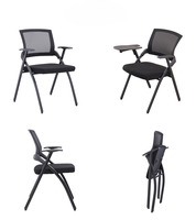Chaise de formation pliable Foshan avec tablette d'écriture intégrée pour l'école, la salle de conférence, le bureau, les réunions et la maison
