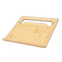 Plateau de voyage double face en bambou écologique et durable pour ordinateur portable et repas, à fixer sur le volant de voiture