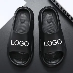 Factory Custom Platform Black EVA Yezzy Slides Fashion Summer Slides Sandals Cloud Slippers For Men