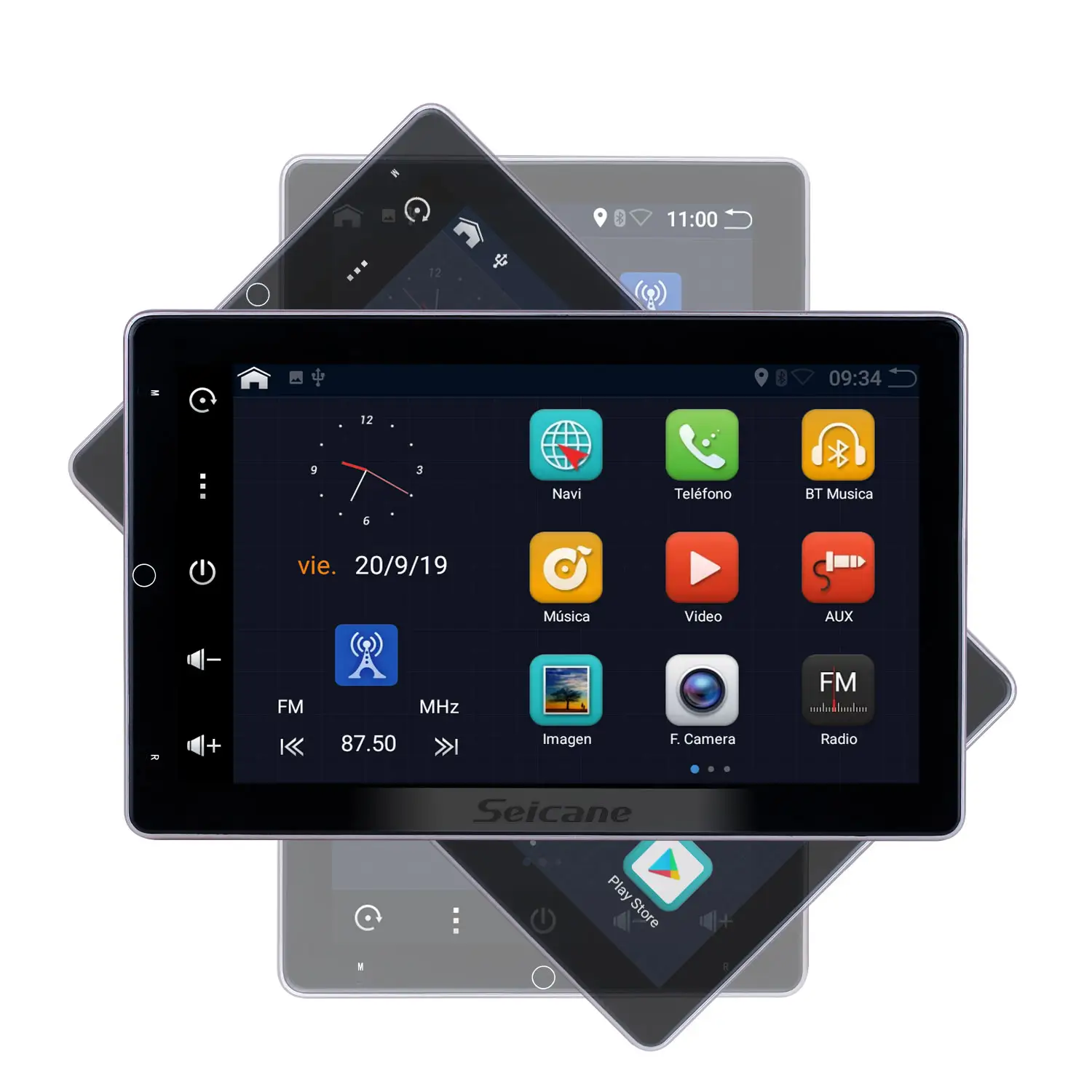 10.1 Inch Android 10.0 Universele Gps Navigatie Android Auto Dvd-speler Radio Auto Dvd-speler Met 180 Graden Draaibare Scherm