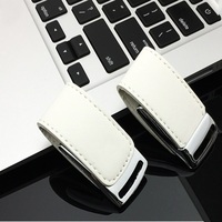 Nuevo regalo de cuero genuino USB 2,0 controlador flash memoria de disco U 8G de cuero de la PU de memoria de 16GB de cuero de la PU de disco u