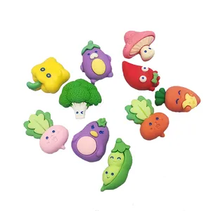 Flat Back Resin Vegetable Cabochons Cartoon Food Jewelry Handicraft 20mm 100pcs/Lots Factory Supplier