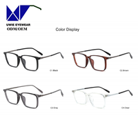 Lunettes de lecture progressives multifocales anti-lumière bleue classiques carrées confortables, monture intégrale unisexe, taille UWIE 56-16-148