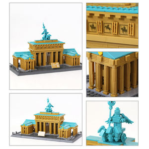 Wange 6211, Puerta de Brandenburgo, Berlín, Alemania, Bloques de Construcción de Atracciones, Rompecabezas Educativo Unisex, Bloques de Construcción de Plástico, Juguete - Product Image 4