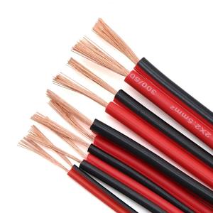 Kabel Listrik RVB 2-Kawat 1M~100M 0.3/0.5/0.75/1/1.5/2.5mm2 Kabel Listrik Kendaraan Kabel Mobil Pipih Kembar Merah/Hitam - Product Image 3