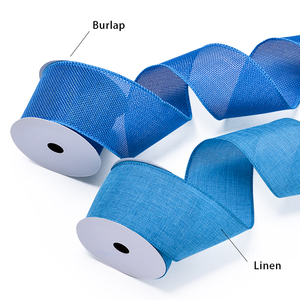 Kerst Bedraad Lint 2.5 Inch X 10 Yard Voor Thuis Bruiloft Decor Geschenkverpakking Boom Topper Strik Krans - Product Image 2