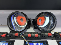 Lampes LED dynamiques à 8 modes pour voiture, moto, phare de moto, yeux de démon, lumière 1,5/2,0/2,5/3,0 pouces, accessoires de voiture