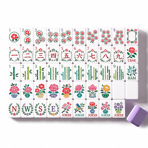 Jeu de Mahjong Américain Violet Améthyste, 160 Pièces, Tuiles Acryliques à 4 Couches, Peintes à la Main, Personnalisables OEM, Marque Privée - Product Image 1