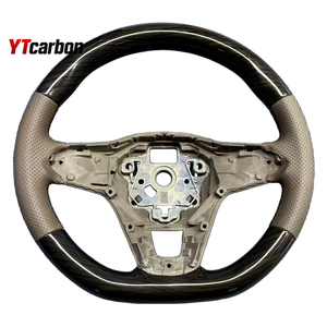 Volant en cuir suédé italien personnalisé YTcarbon pour New <span class=keywords><strong>Caddy</strong></span> Crafter California, pièces automobiles modifiées, accessoires intérieurs de voiture - Product Image 6
