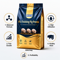 Prémélange à 4 % pour porcs de finition - Formule nutritionnelle complète pour un engraissement rapide et une prise de poids, Service d'alimentation porcine OEM